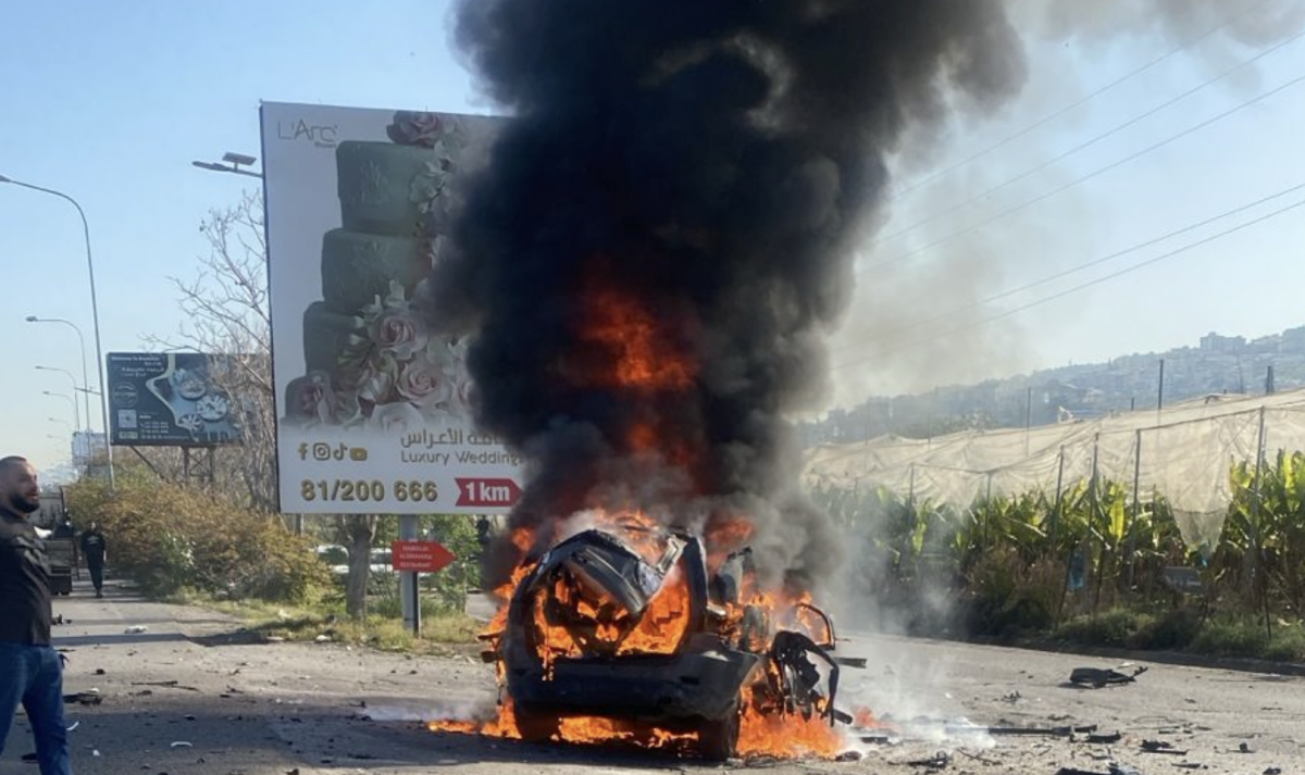 Israeli strike on car near Saida kills one Israeli strike on car near Saida kills one