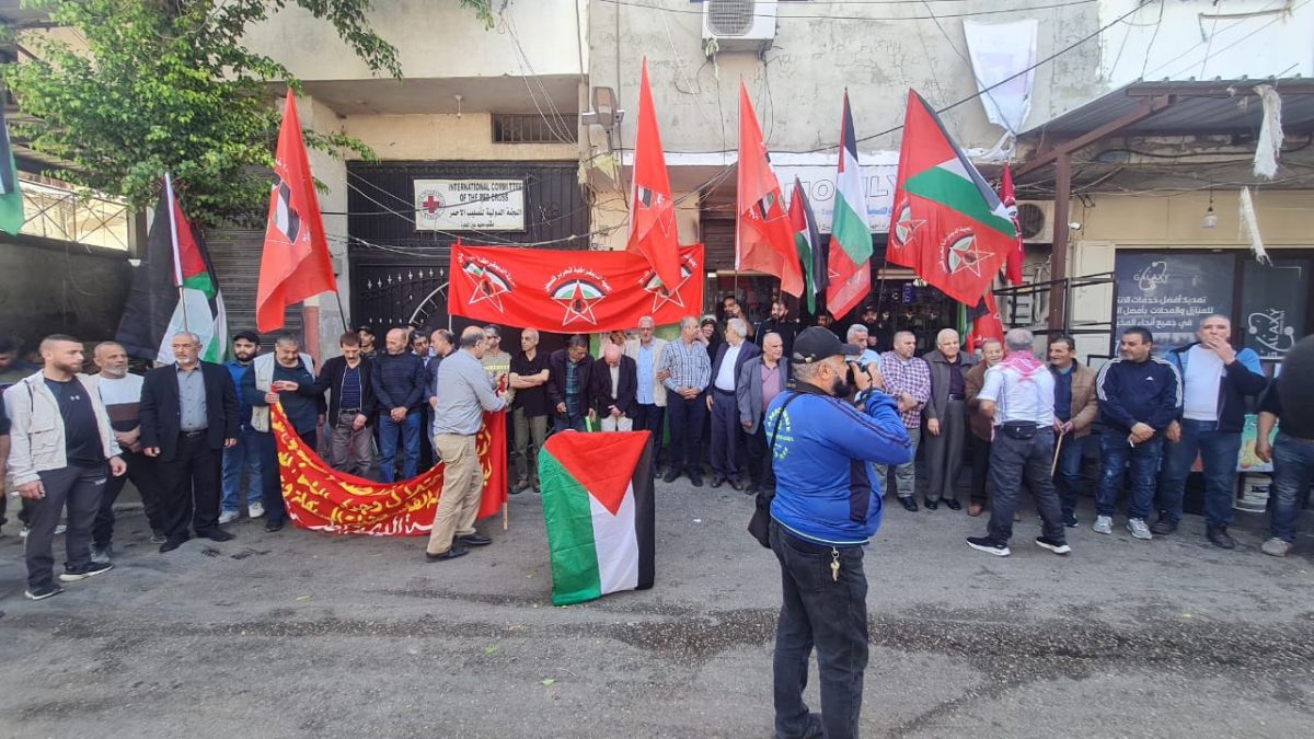 Rassemblement de solidarité à Aïn el-Héloué avec les détenus palestiniens en Israël Rassemblement de solidarité à Aïn el-Héloué avec les détenus palestiniens en Israël
