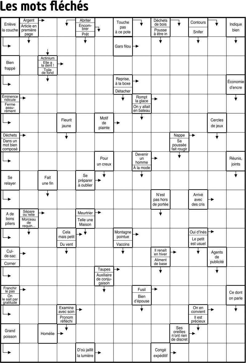 Les mots fléchés