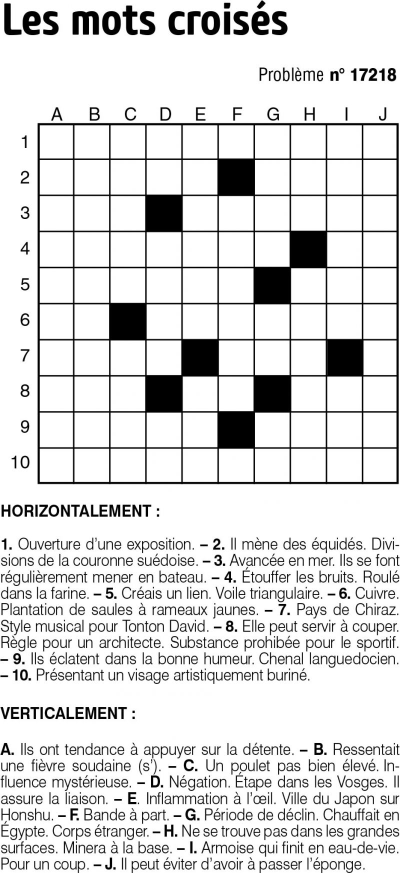 Les mots croisés