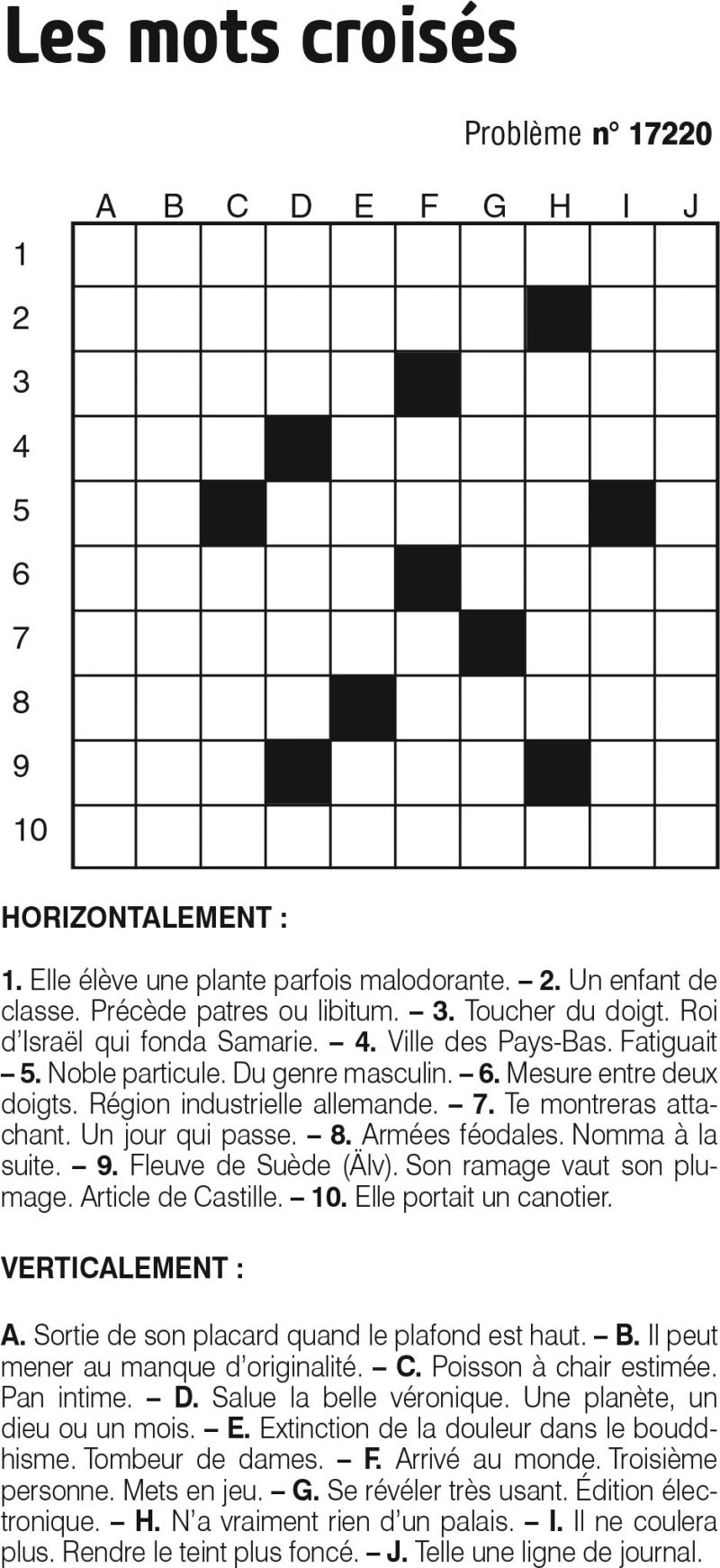 Les mots croisés