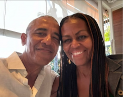 The Obama couple united, despite false rumors. (Credit: Instagram/@michelleobama)