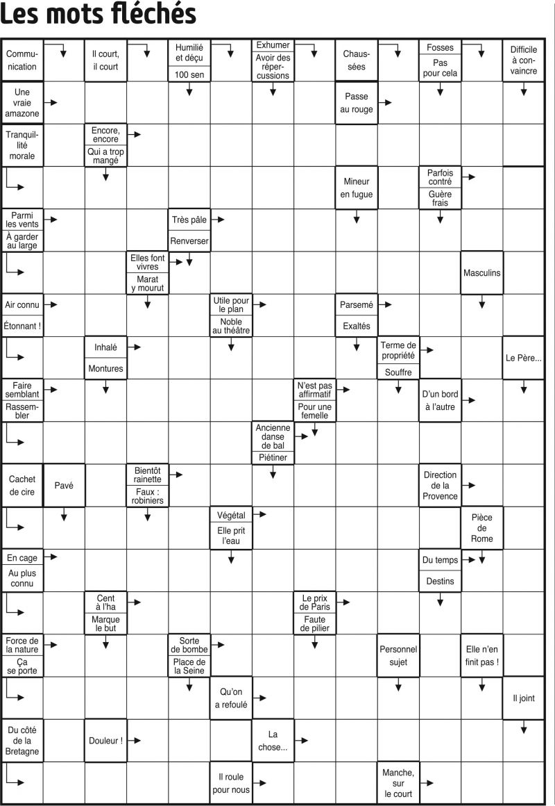 Les mots fléchés
