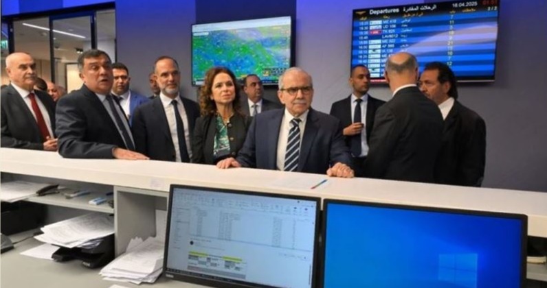 Nawaf Salam's inspection tour at Beirut airport Nawaf Salam's inspection tour at Beirut airport
