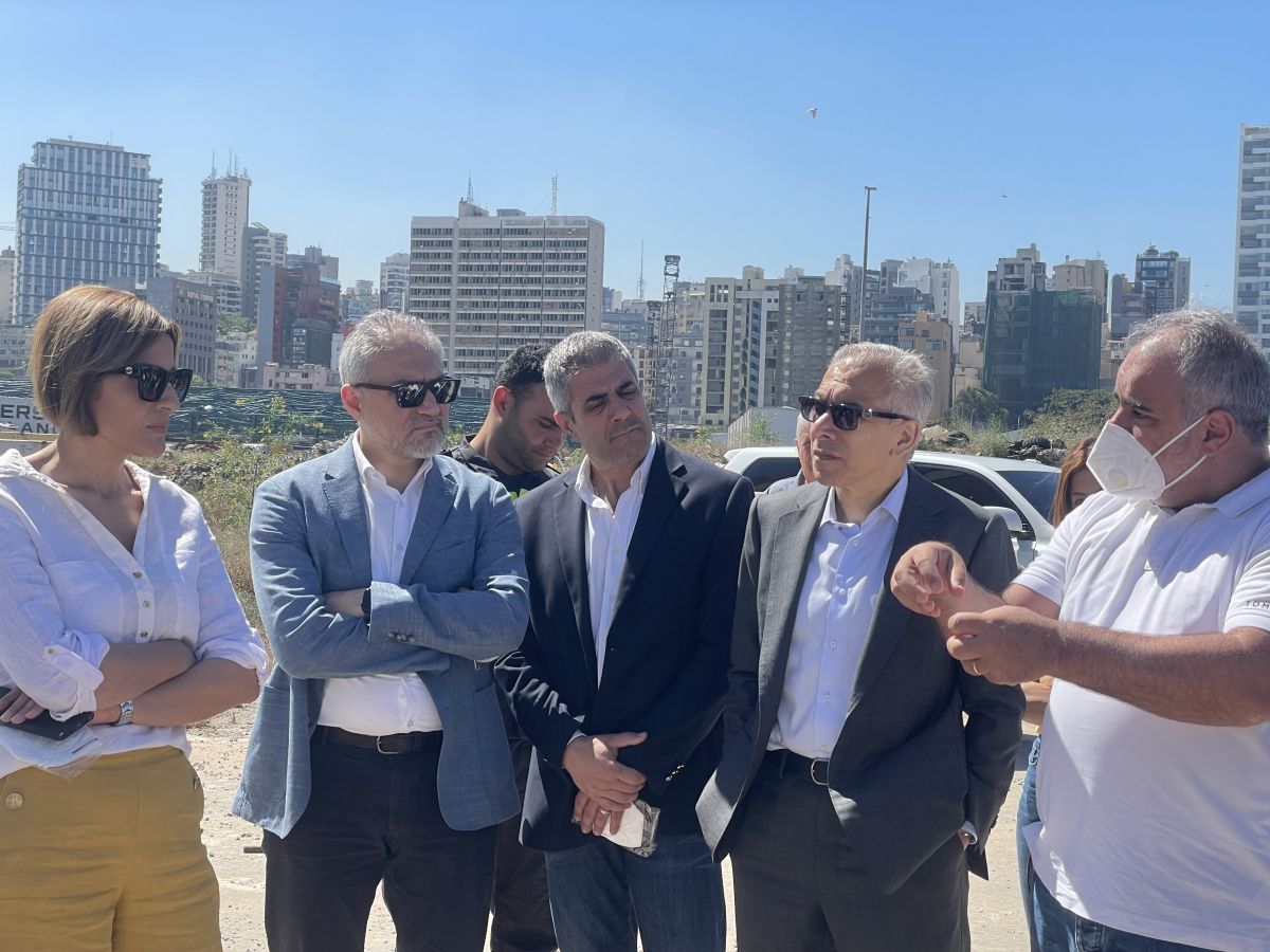 Economy and environment ministers visit Beirut port to assess silo situation Economy and environment ministers visit Beirut port to assess silo situation