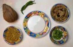 Veggie curry with roti, before preparation. (Credit: Jad Abou Jaoudeh/L'Orient Today)