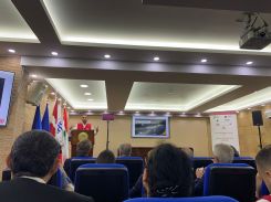 Project presentation conference "Rofaqa'a al-Nahr" ("River Companions") at the National Council for Scientific Research (CNRS-L) headquarters in Jnah, on May 15, 2025. (Credit: Yara Sarkis/L'Orient-Le Jour)