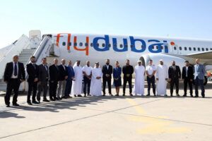 First FlyDubai flight landed Sunday in Damascus after 12-year suspension First FlyDubai flight landed Sunday in Damascus after 12-year suspension