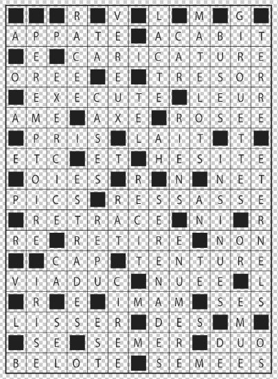 Solutions des mots fléchés du précédent numéro