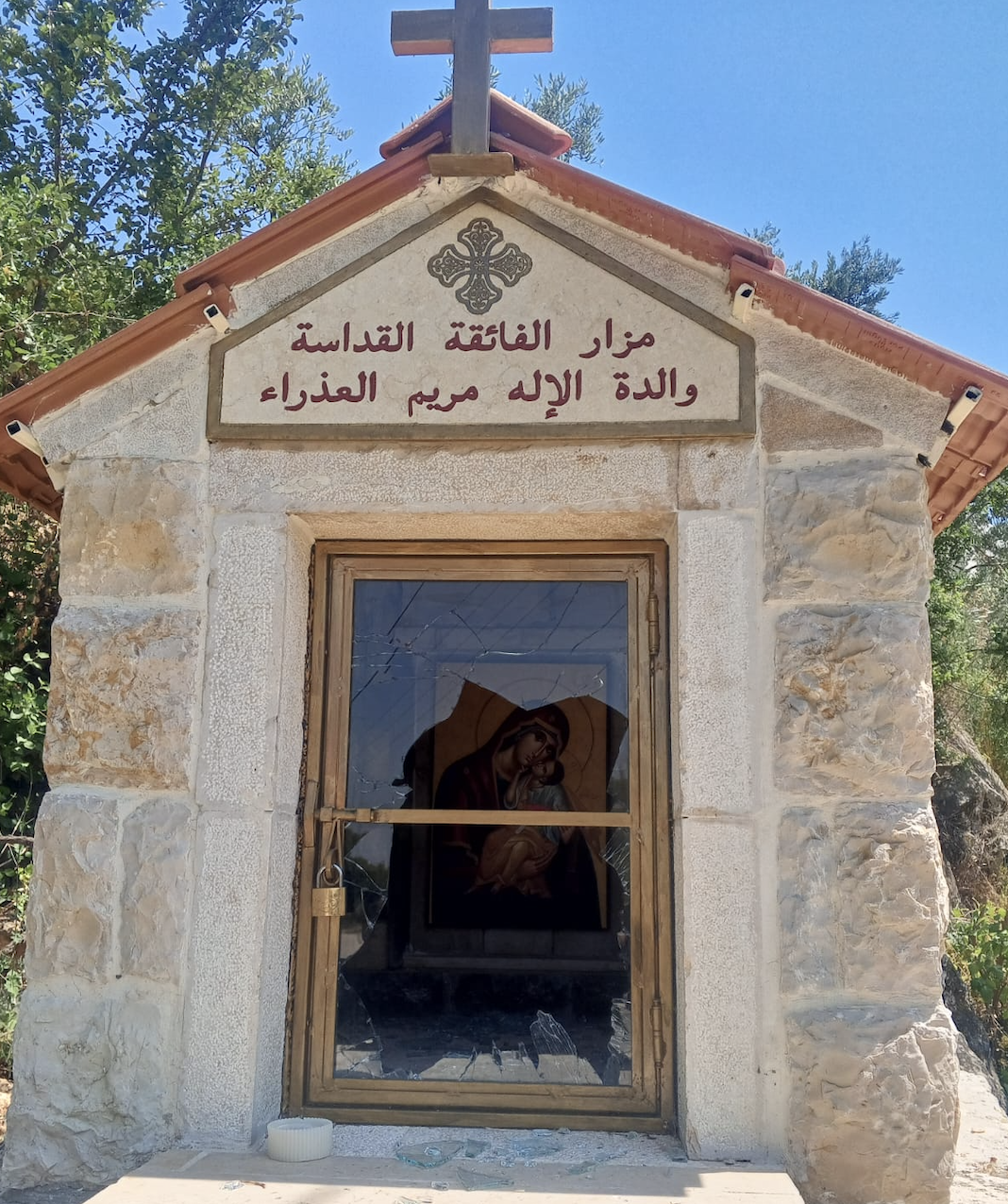 Virgin Mary shrine vandalized in Akkar Virgin Mary shrine vandalized in Akkar