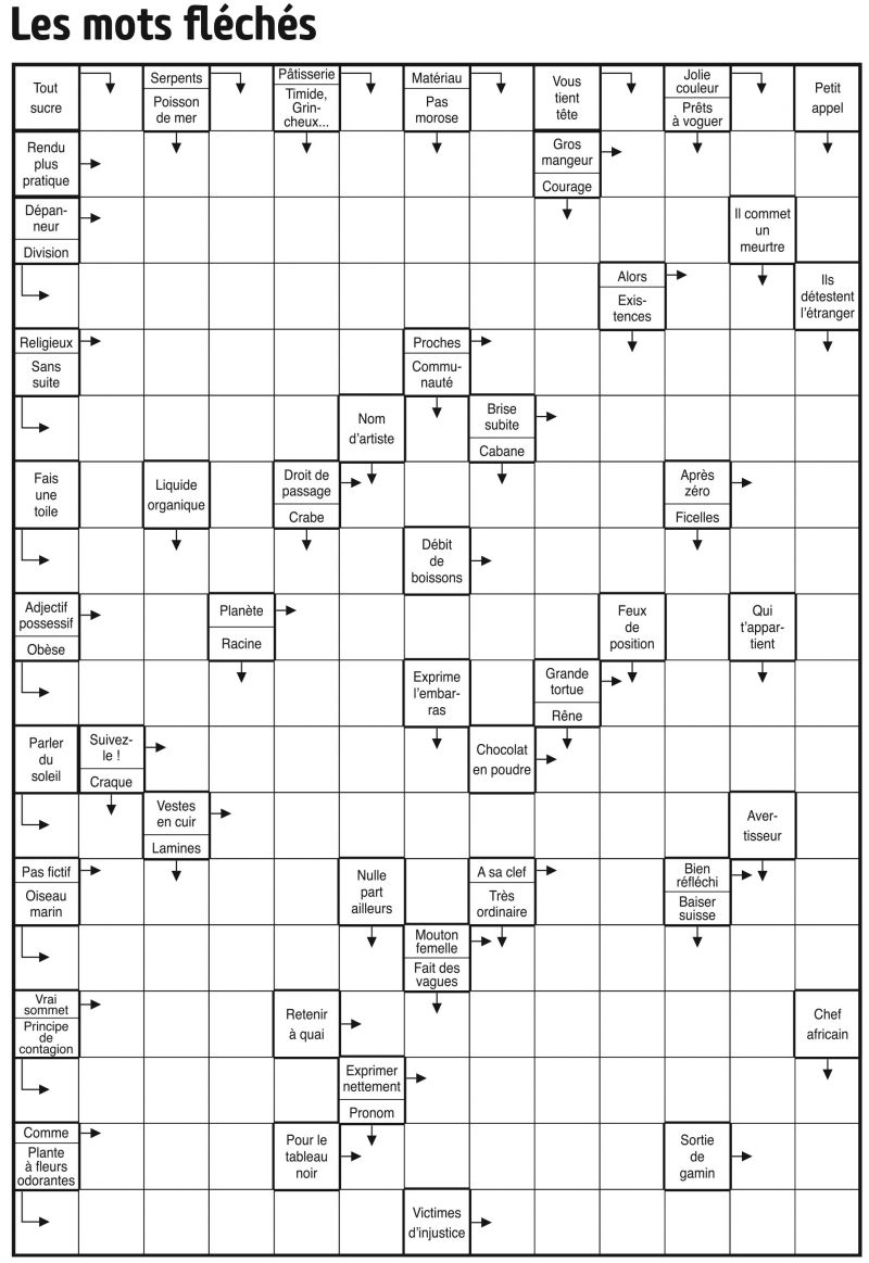 Les mots fléchés