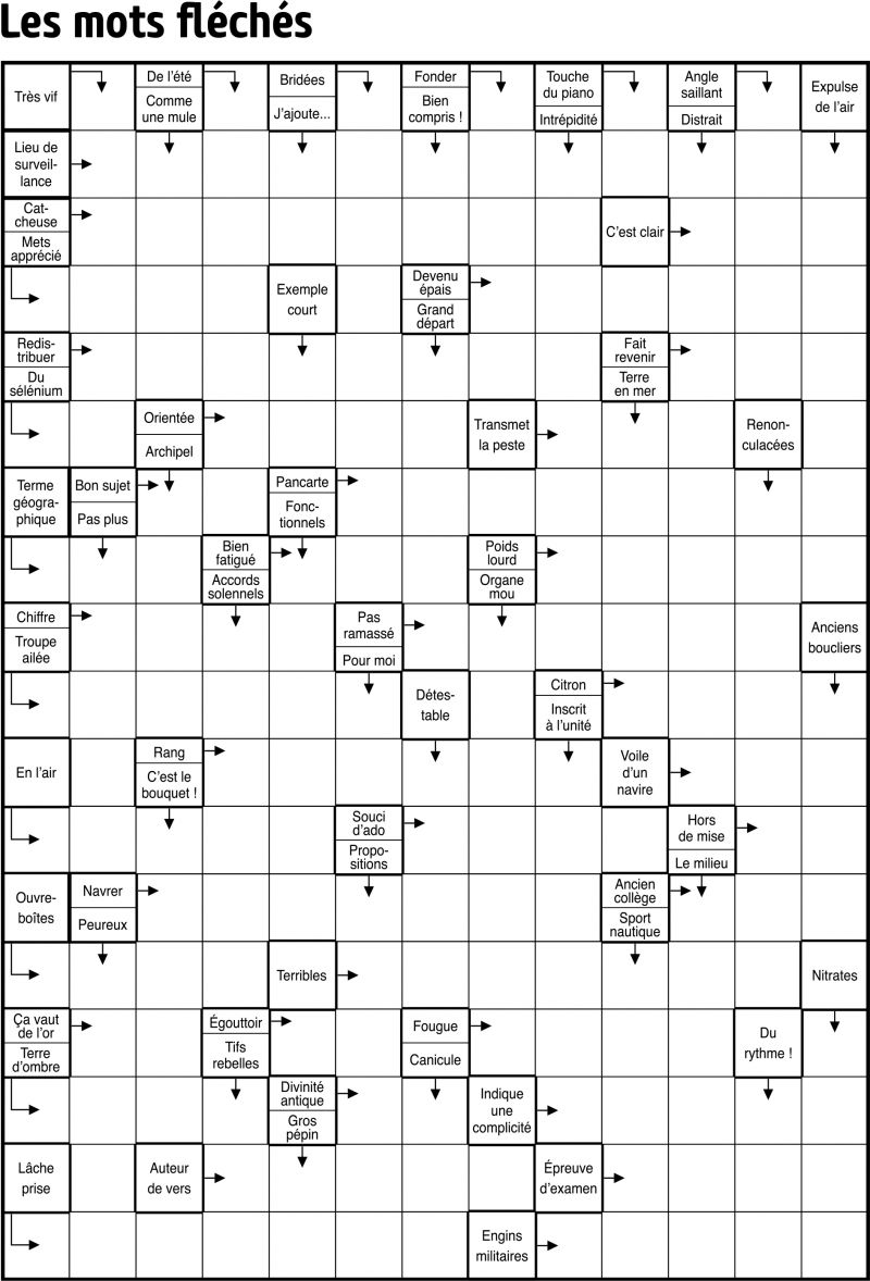 Les mots fléchés