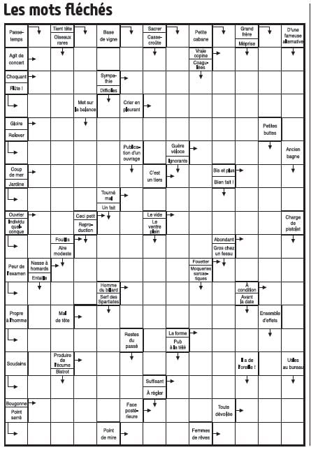 Les mots fléchés