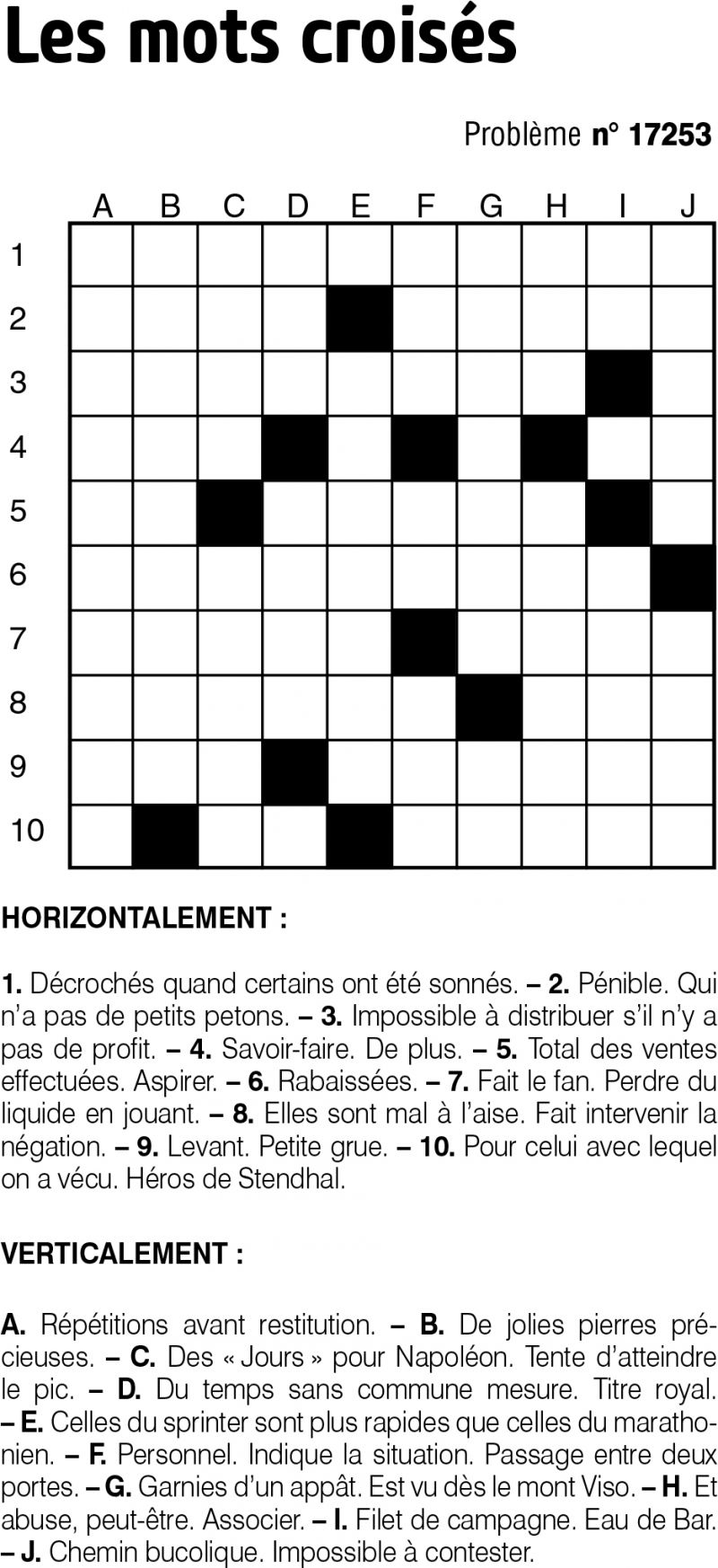 Les mots croisés