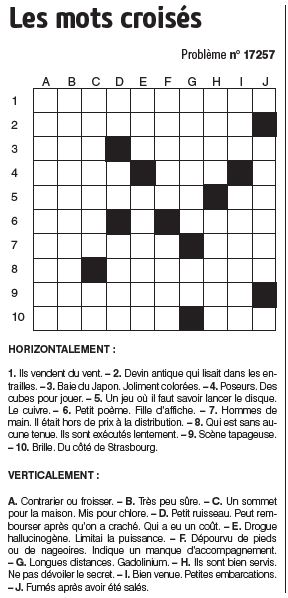 Les mots croisés