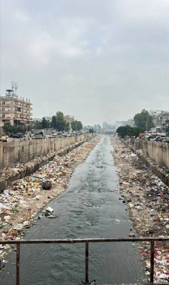 Le fleuve Abou Ali avant la campagne de nettoyage. Photo Michel Hallak / L'Orient-Le Jour