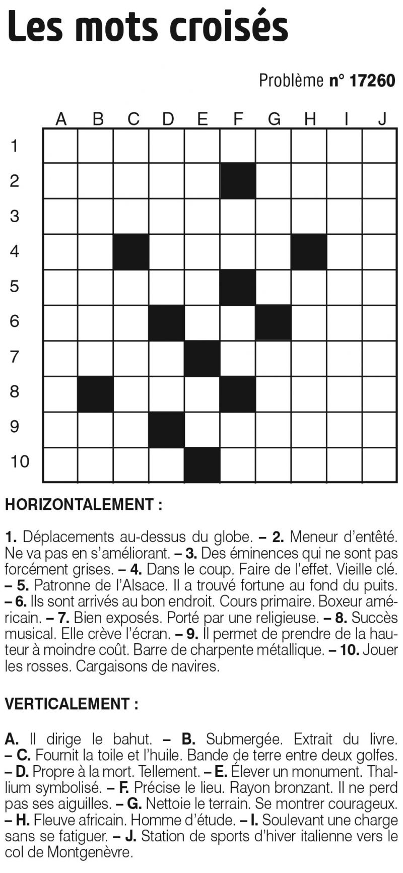 Les mots croisés