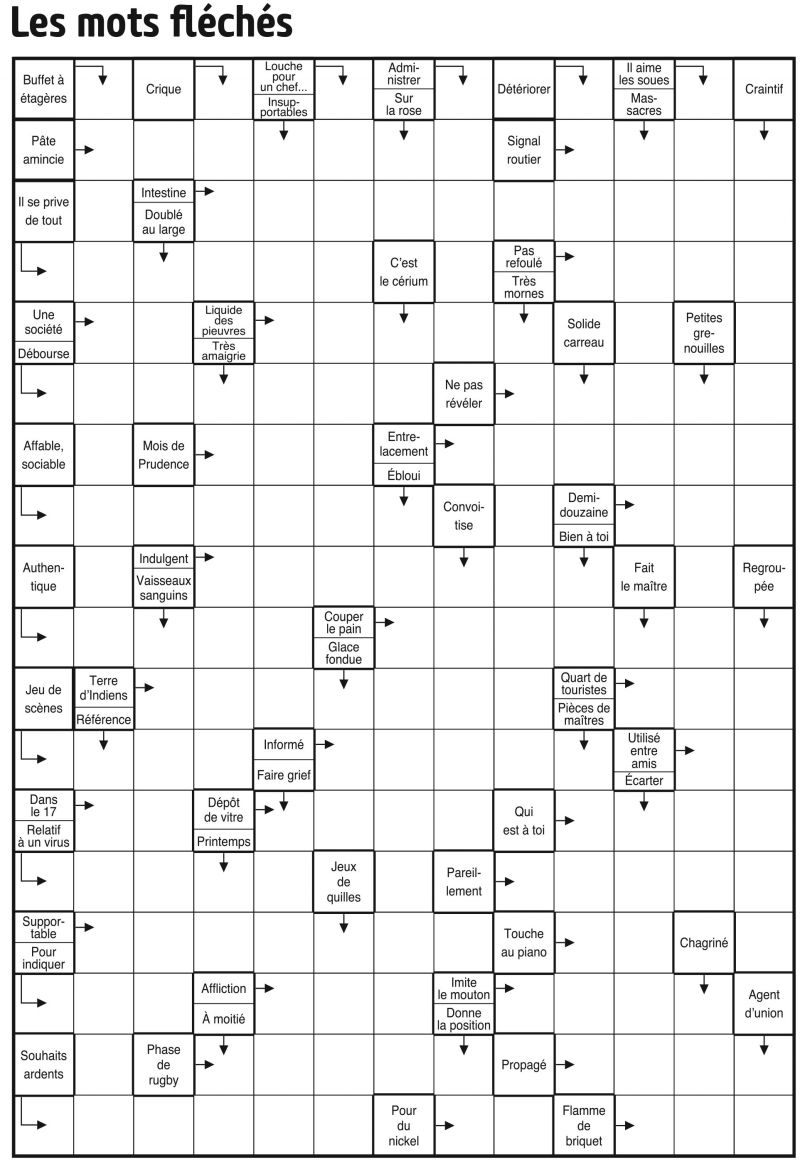 Les mots fléchés