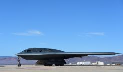 Un bombardier américain furtif de type B-2, le 17 juin 2014 sur la base Palmdale de l'US Air Force en Californie. Photo d'archives FREDERIC J. BROWN/AFP