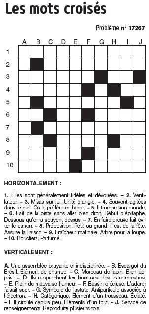Les mots croisés