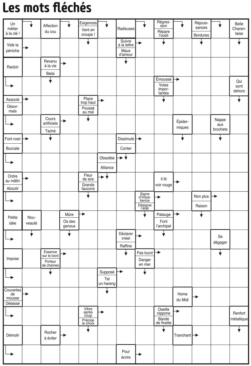 Les mots fléchés