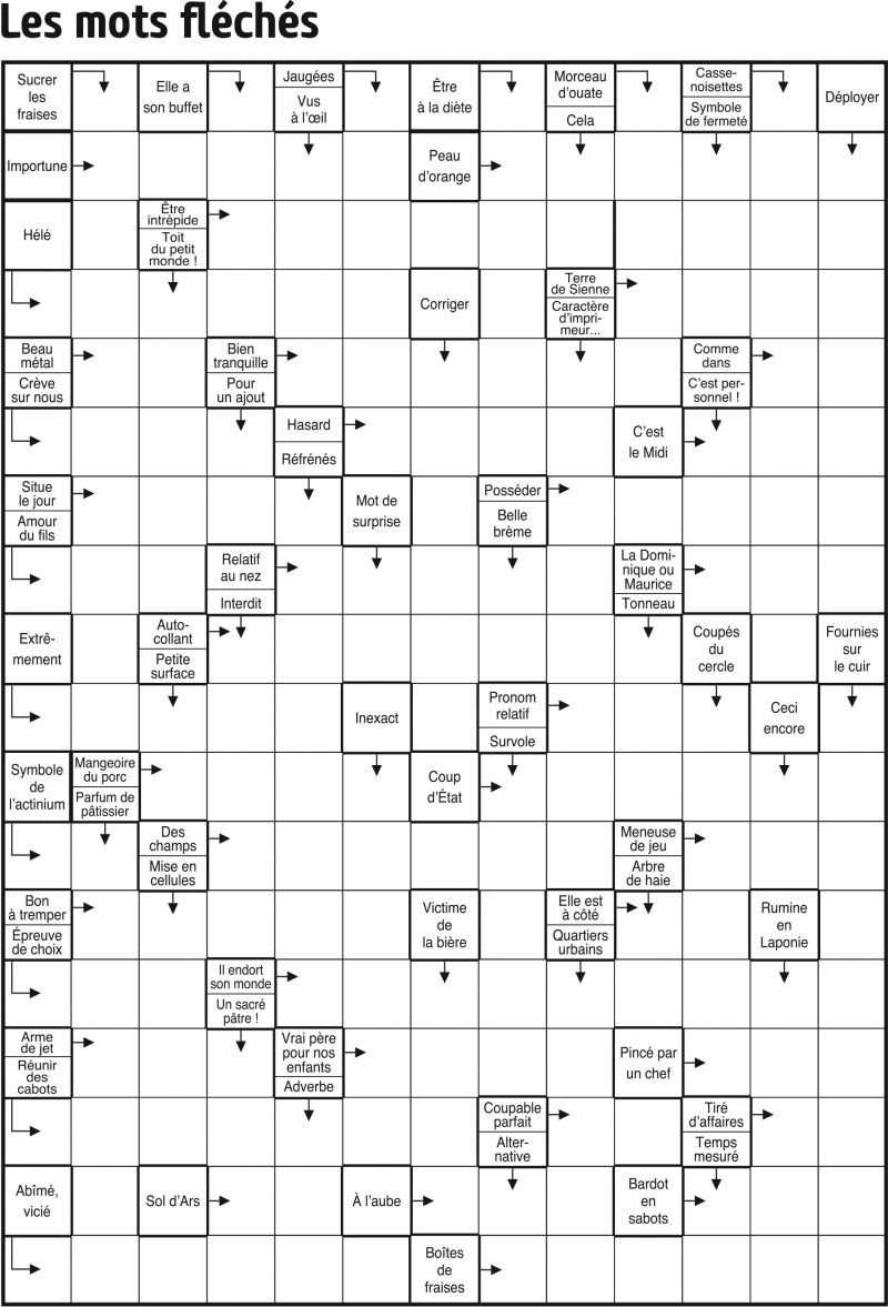 Les mots fléchés
