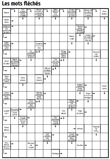 Les mots fléchés