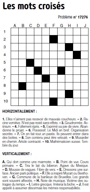 Les mots croisés