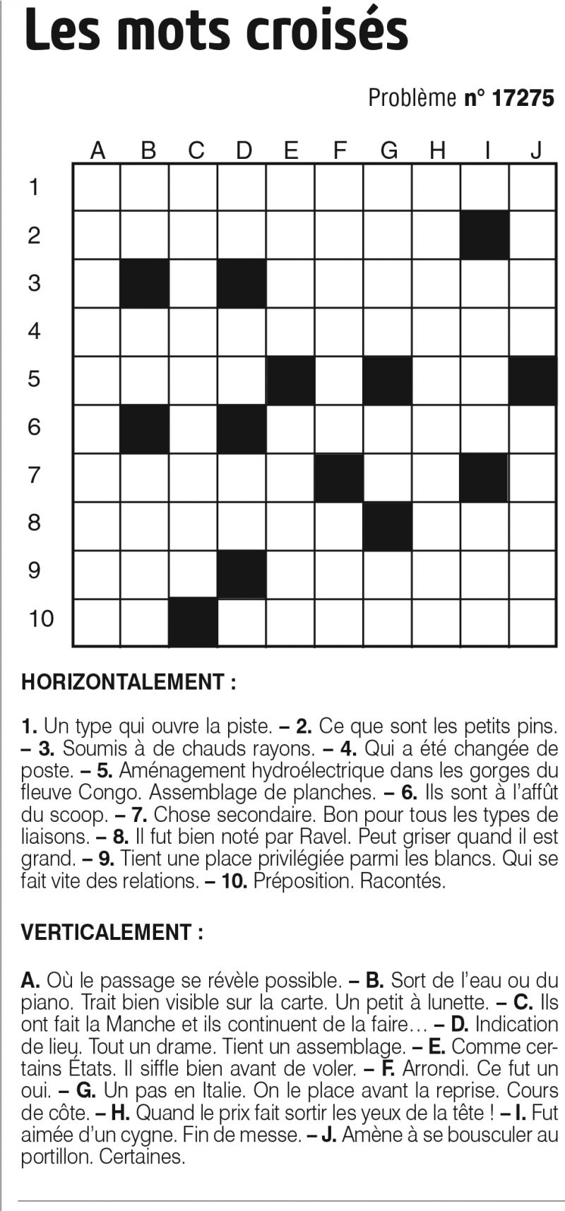 Les mots croisés