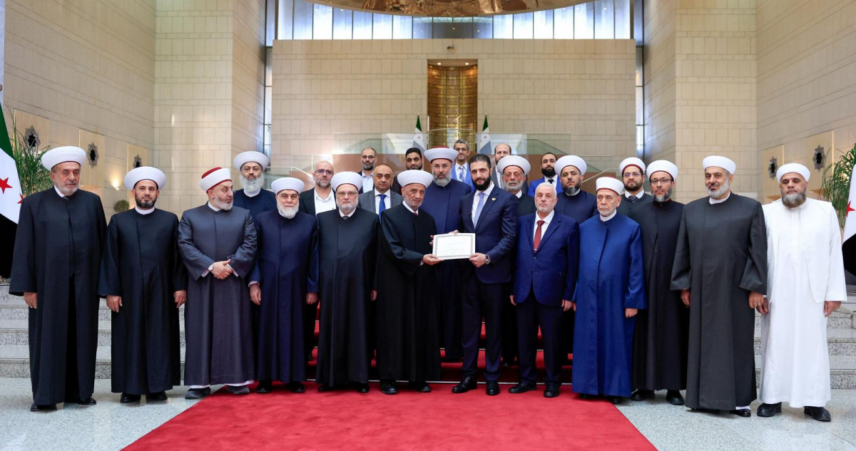 Derian and Sharaa hold 'frank' meeting, grand mufti hopes for 'new relations' Derian and Sharaa hold 'frank' meeting, grand mufti hopes for 'new relations'