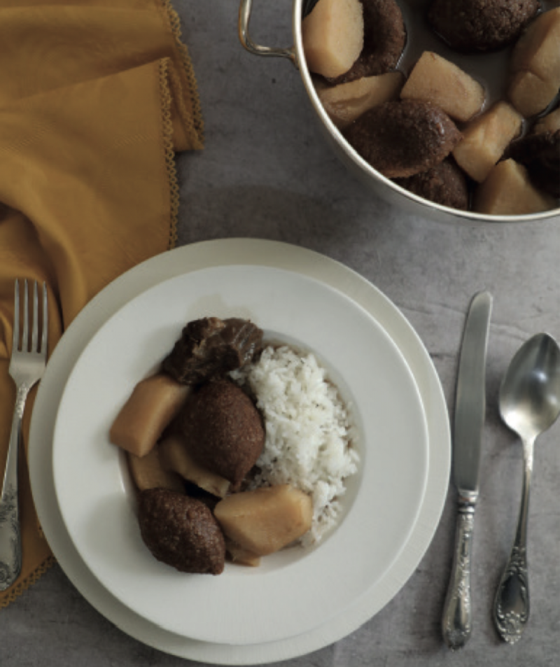 Boulettes de viande aux coings (Kebbé sfarjaliyé)