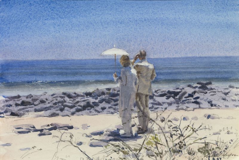 L'aquarelle.Les personnages. J.Everett Draper - Livres