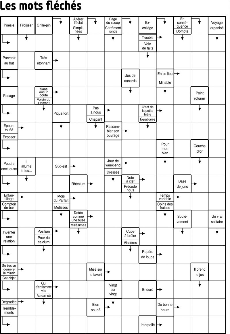 Les mots fléchés