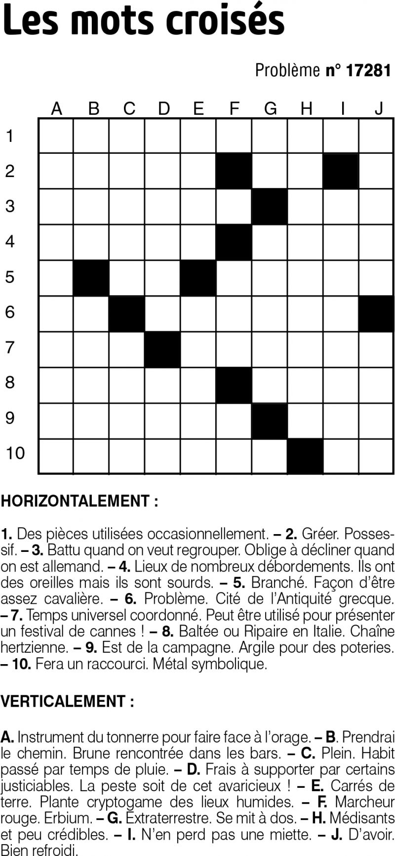Les mots croisés