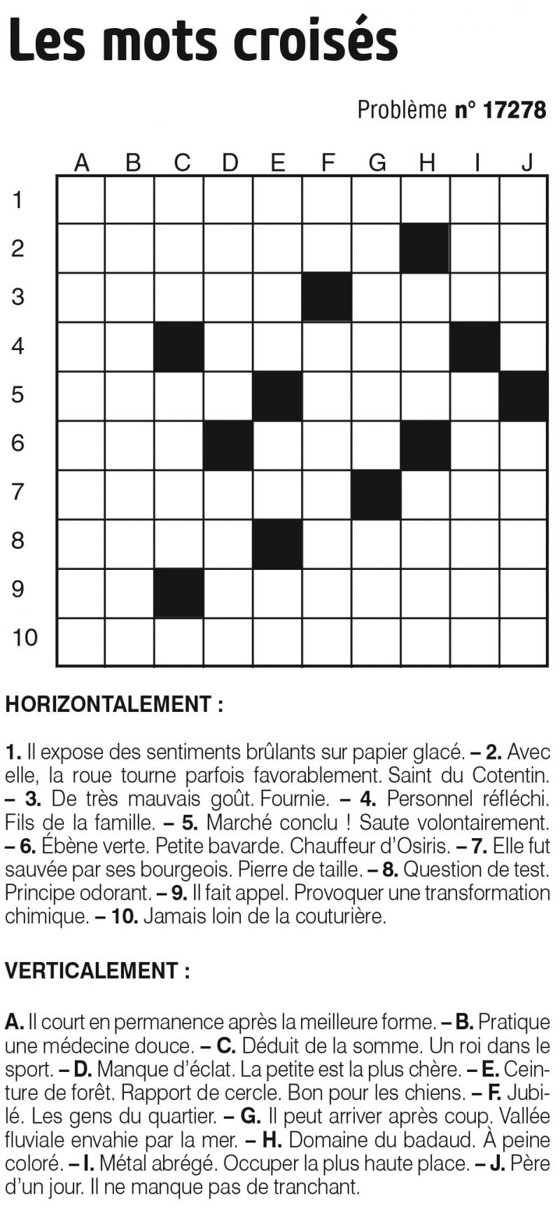 Les mots croisés