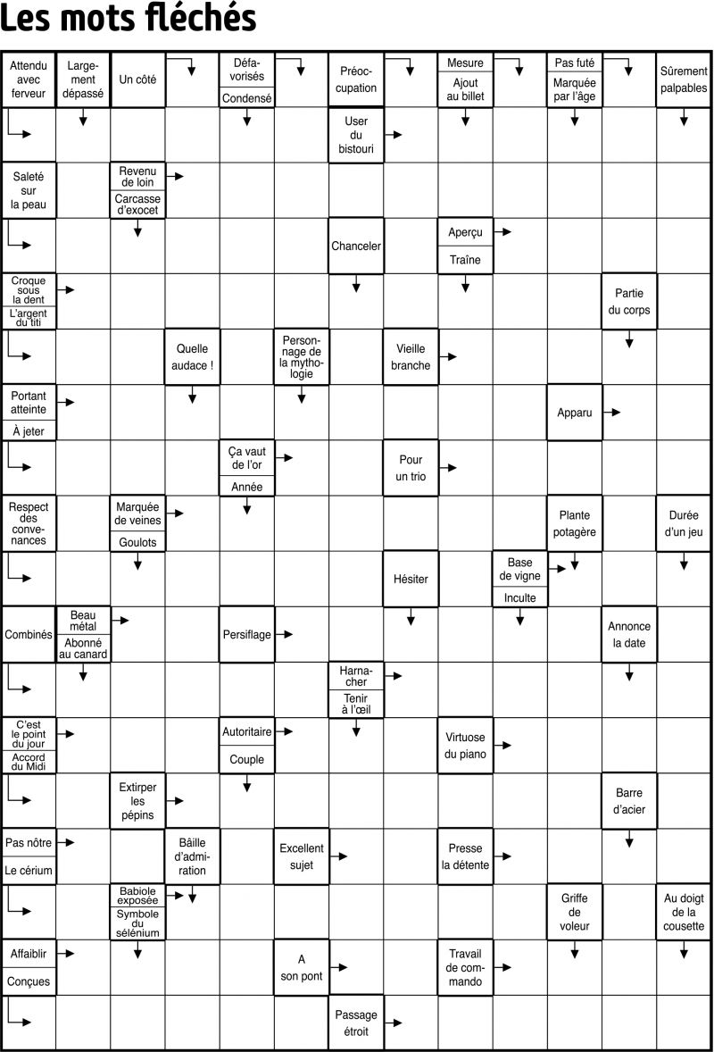 Les mots fléchés