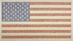 Pledge of Allegiance (encre sur papier pergamenata (100 X 60 cm). Photo fournie par la galerie Agial.  