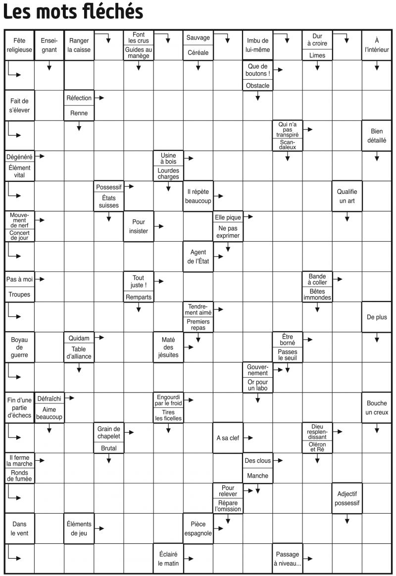 Les mots fléchés