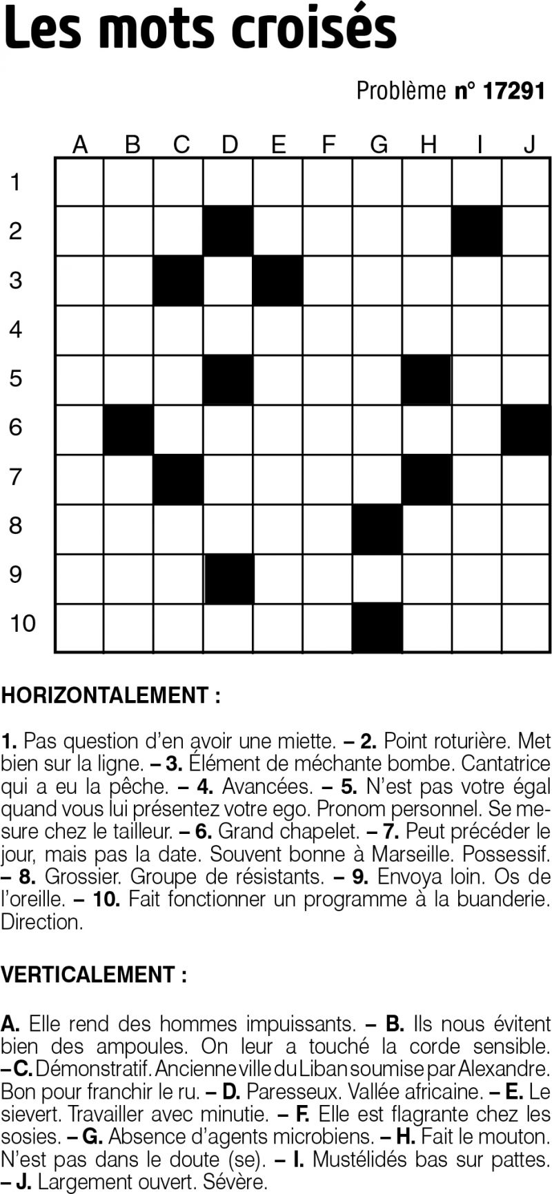 Les mots croisés