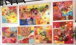 Des fleurs, des papillons et mille soleils dans les oeuvres de Rana Hatem Slim. Photo fournie par l'artiste