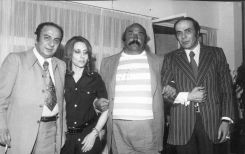 Assi Rahbani, Fairuz, Jean Constantin and Mansour Rahbani. June 1972. OLJ archive photo.