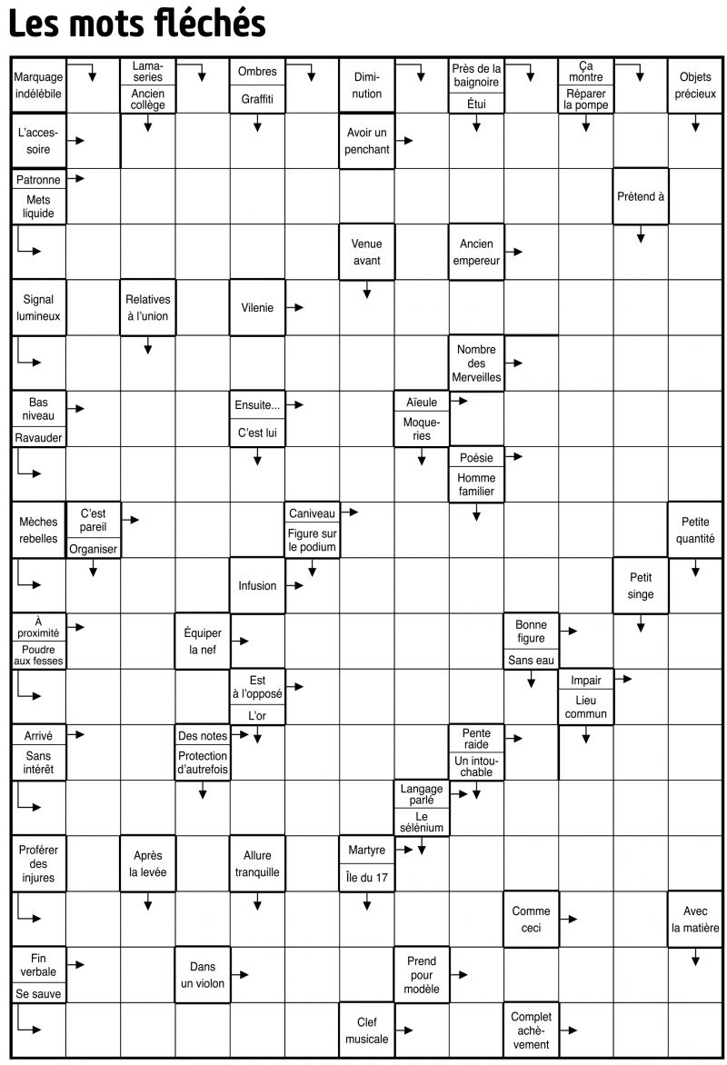 Les mots fléchés