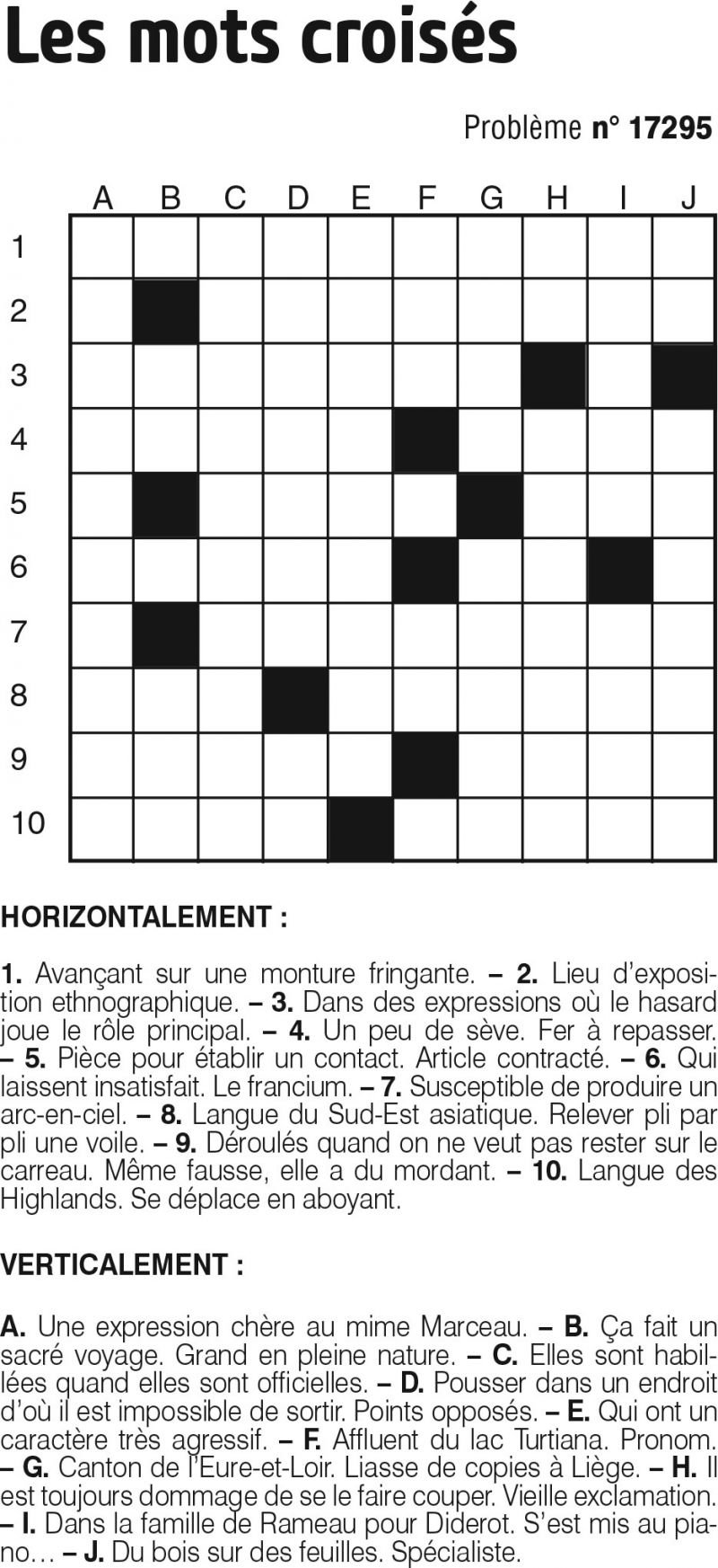Les mots croisés