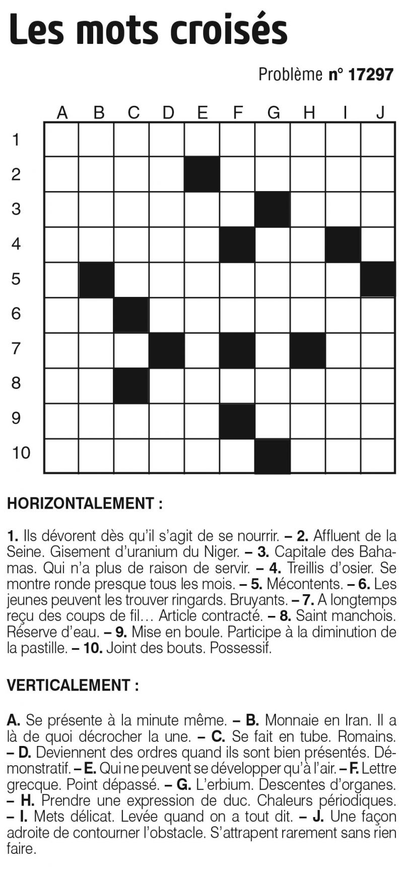 Les mots croisés