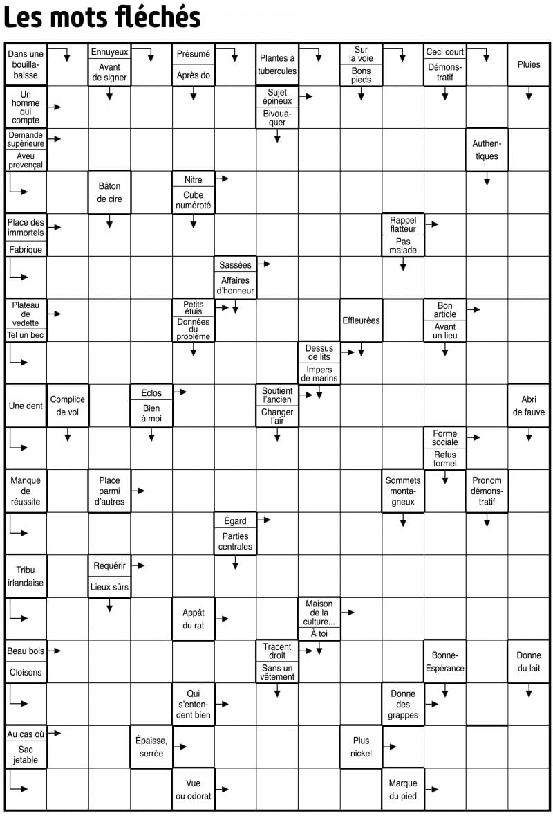 Les mots fléchés