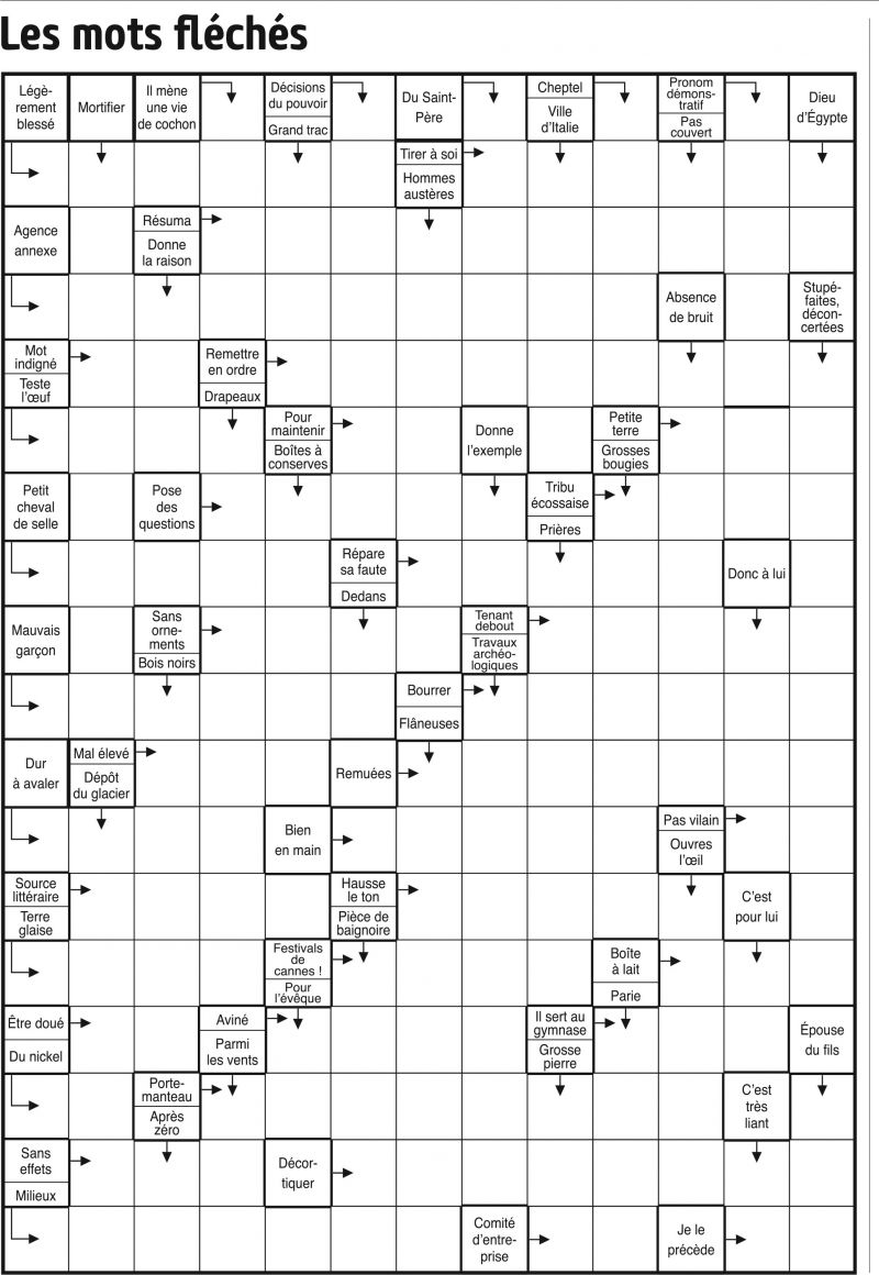Les mots fléchés