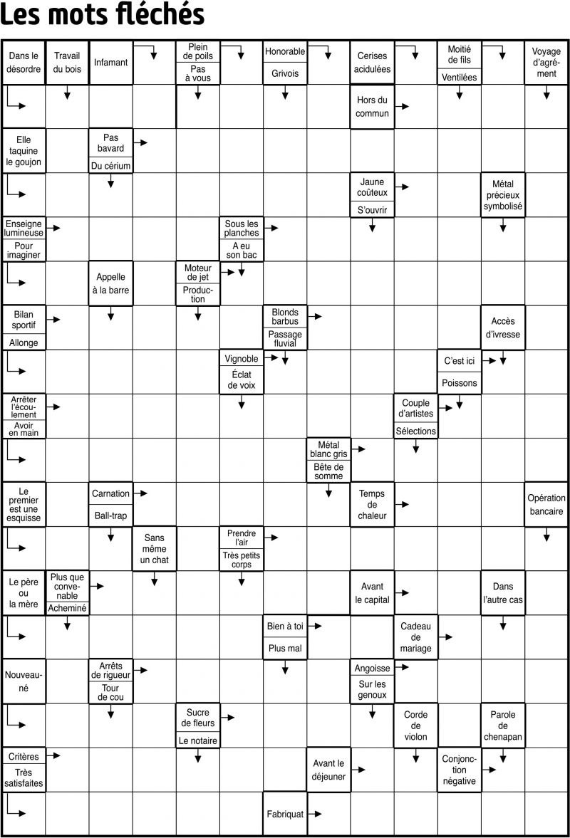 Les mots fléchés