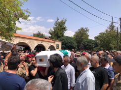 Le cortège funéraire organisé à Majdaloun pour l'un des six soldats tués. Photo relayée par notre correspondant Sarah Abdallah