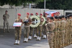 L’armée libanaise organise une cérémonie commémorative le 10 août 2025 à Badaro en hommage aux soldats tombés. Photo Nabil Ismail/Annahar