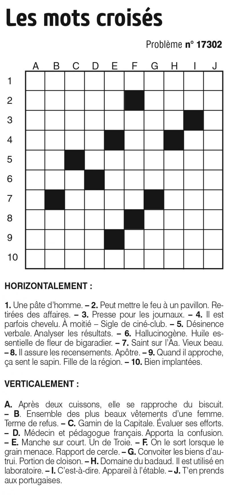 Les mots croisés